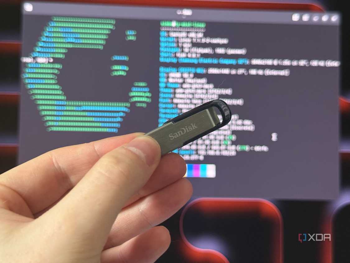 USB cài CachyOS trước màn hình máy tính
