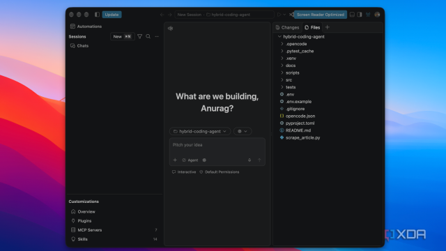 VS Code agent home