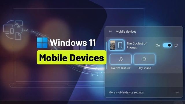 Windows 11 Quick Settings Mobile devices