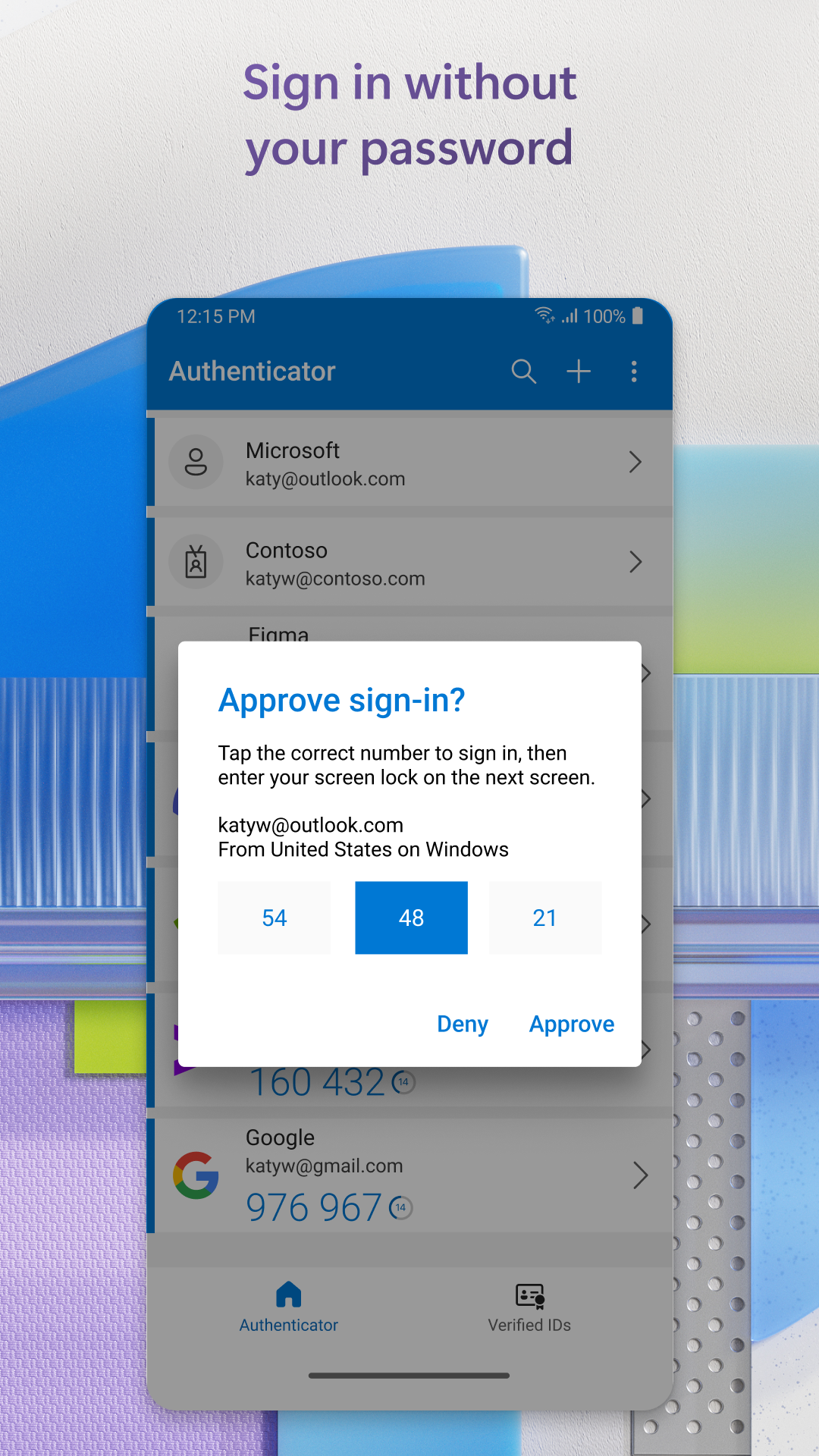 Yêu cầu phê duyệt đăng nhập không mật khẩu trong Authenticator